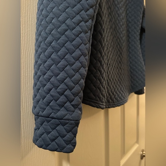 New Dover Saddlery Jordan Half-Zip Navy Quilted Sweatshirt Pullover- Retail $100 - Picture 8 of 9